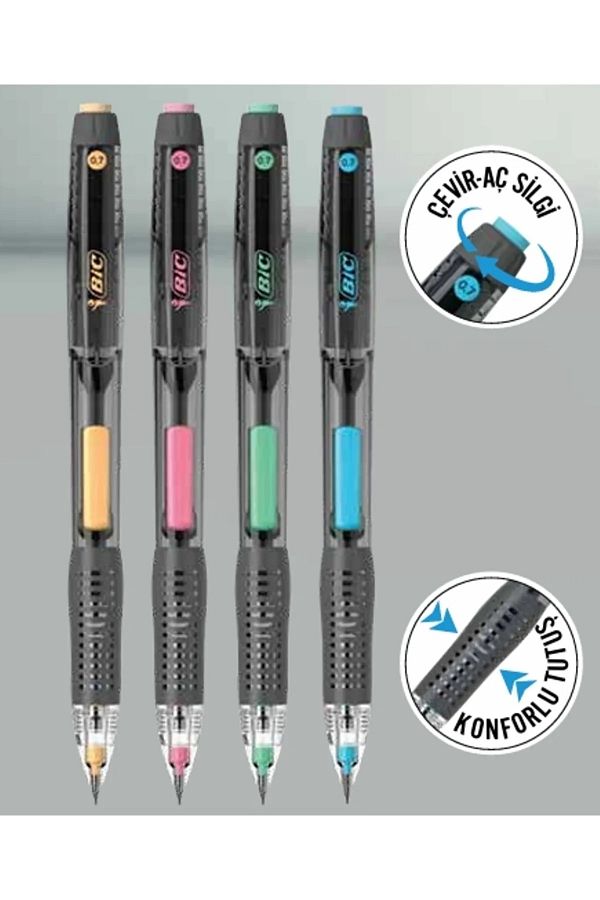 Bic-Fragile Satinalmayla 10 + Eraser Backup Pen Set - Color Options 1