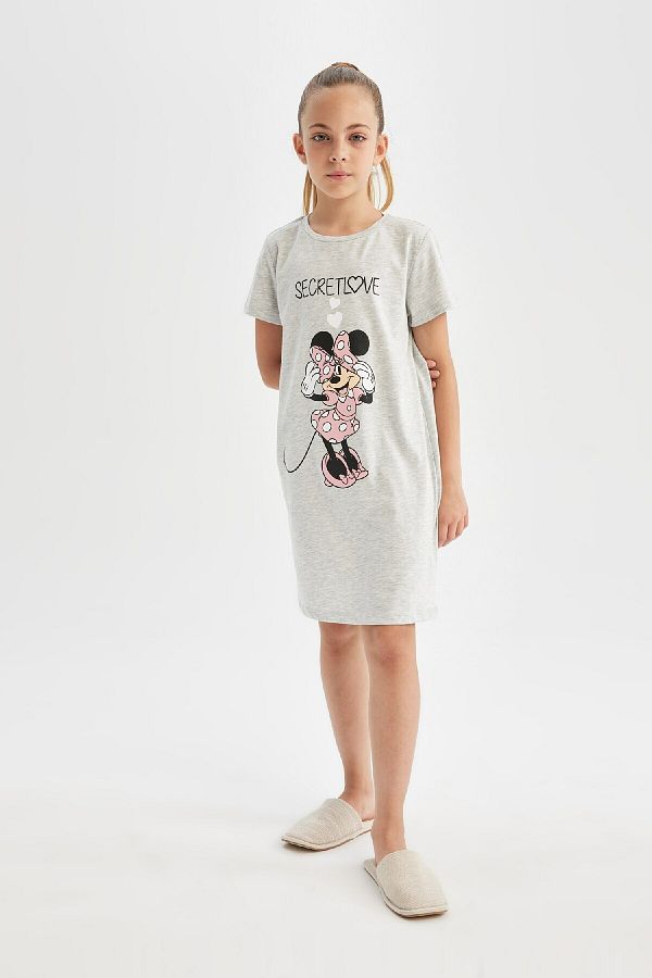 DeFacto-Rochie pentru fetiță Disney Mickey & Minnie cu mânecă scurtă - D1426A824SM 1