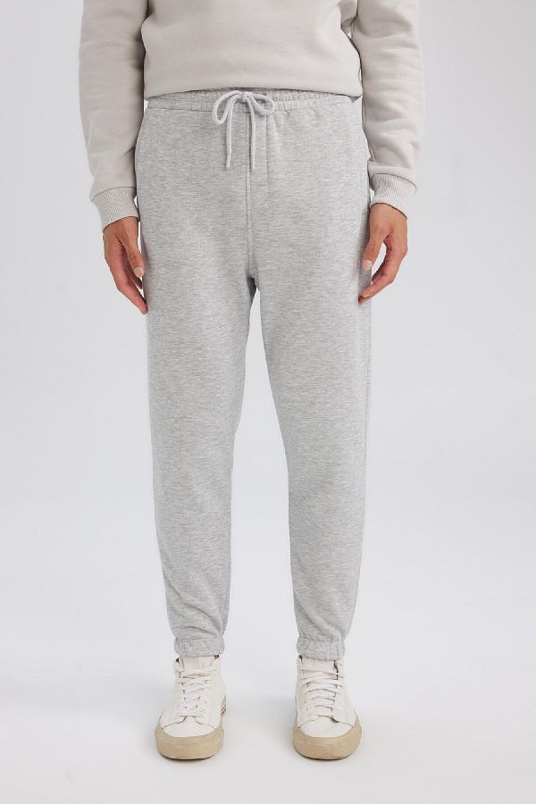 DeFacto-Jogger Sweatpants - Standard Fit, Lace-Up Waist, Elastic Leg, Pockets A6468Ax24Au 1
