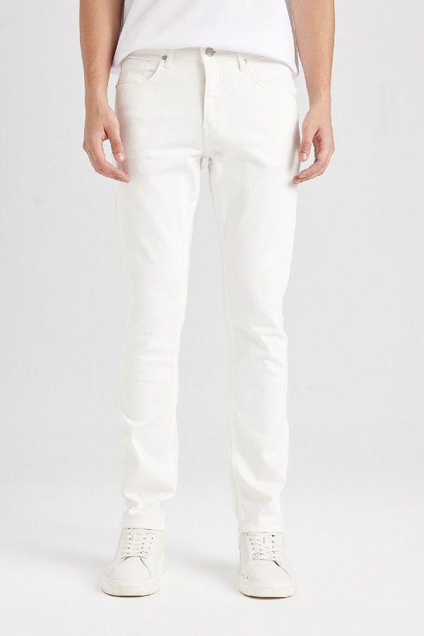 DeFacto-Pedro Slim Fit normál derék vékony lábú farmernadrág - D1977AX24SM 1