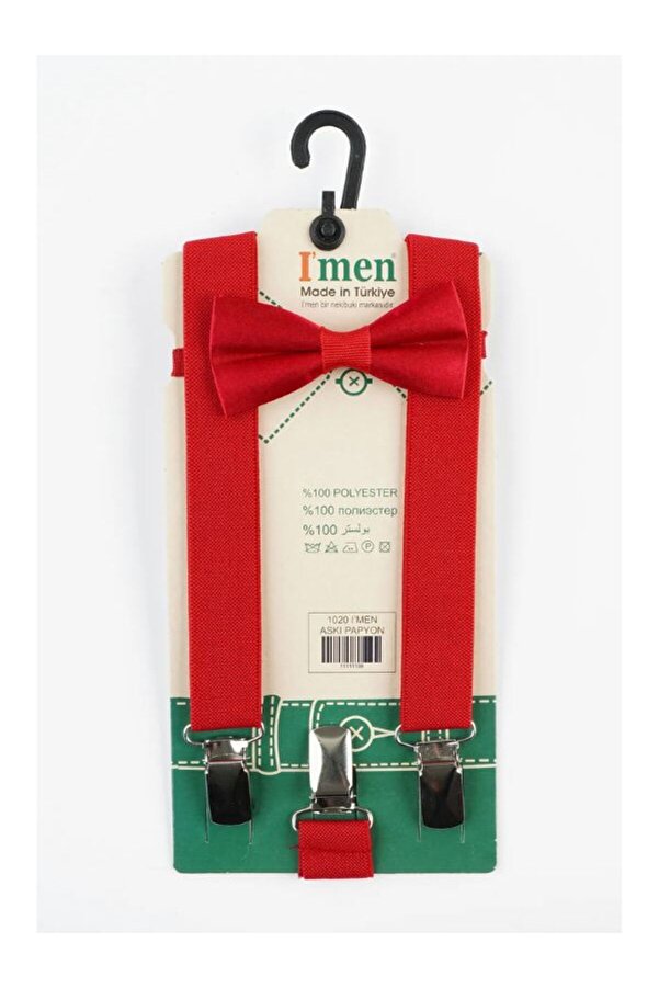 Babexi Erkek Bebek / Çocuk Pantolon Askısı Ve Papyon Seti 1-6 Yaş