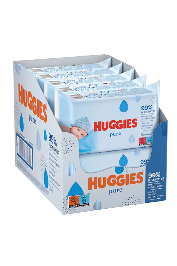 Huggies-Pure Wet Wipes, 10 Packs X 56, 560 Pieces 1