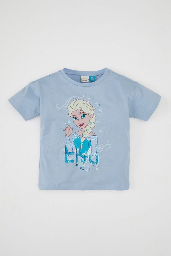 DeFacto-Tričko Frozen Crew s krátkým rukávem pro holčičku - D2195A524SM 1