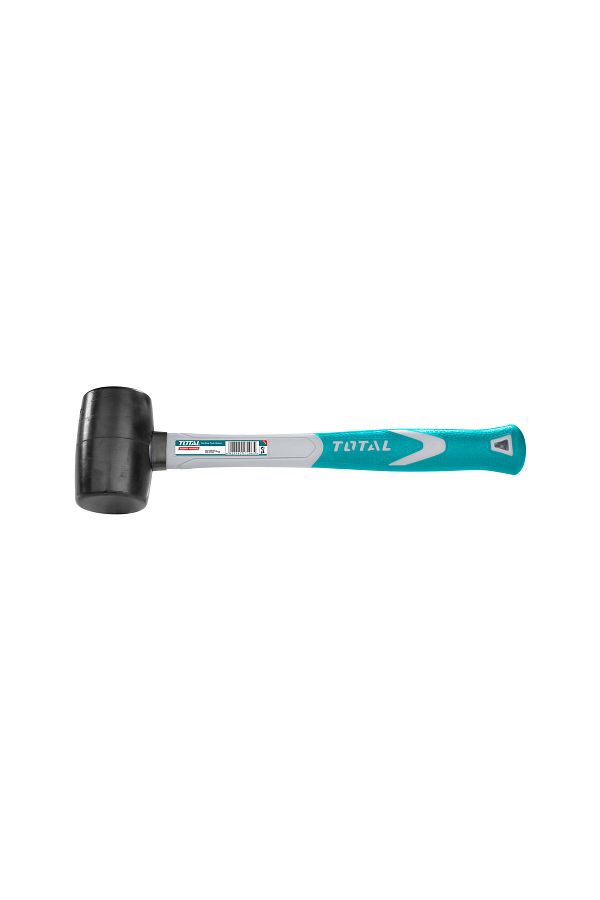 TOTAL-16oz Fibreglass Handle, Rubber Hammer 1