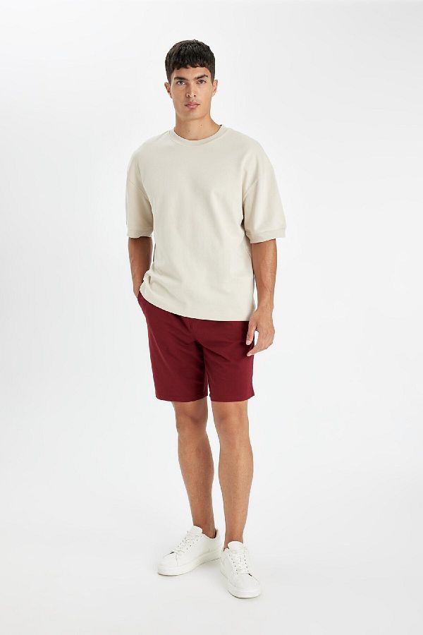 DeFacto-Basic Straight Bermuda Shorts with Regular Fit Pockets D7933Ax24Sm 1