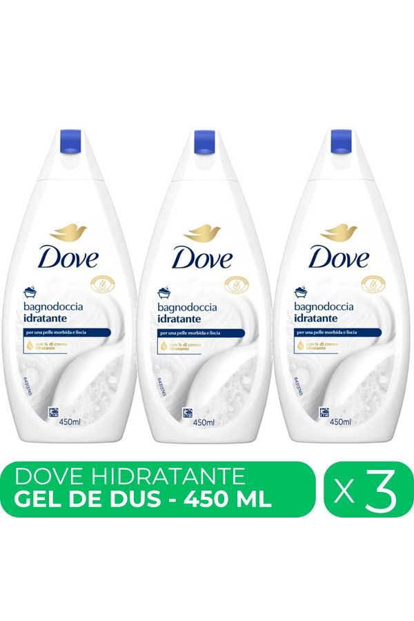 Dove-Hidratante, gel de dus, 3 buc x 450 ml 1