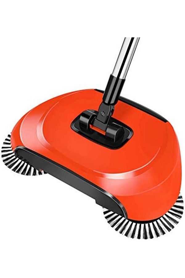 Generic-Automatic Sweeper Broom Hand Push Non-Electric Cordless 360 Degree Rotating Floor Cleaner Multicolor 1