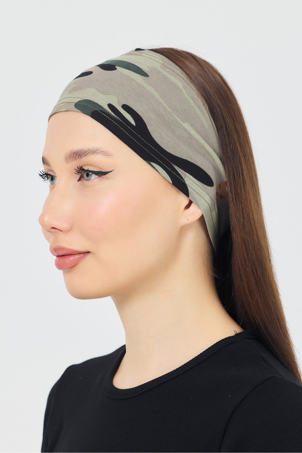 Butikgiz-Women's Cotton Combed Non-Slip Flexible Extra Thin Reflects Style Sports Sweat Hair Band 1