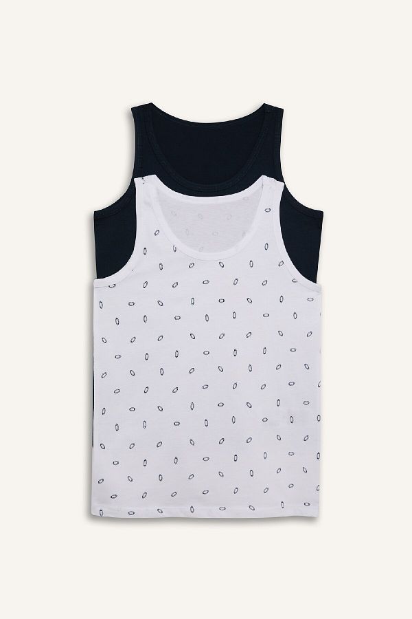 DeFacto-Boys' Patterned 2-Piece Undershirt E1560A824Au 1