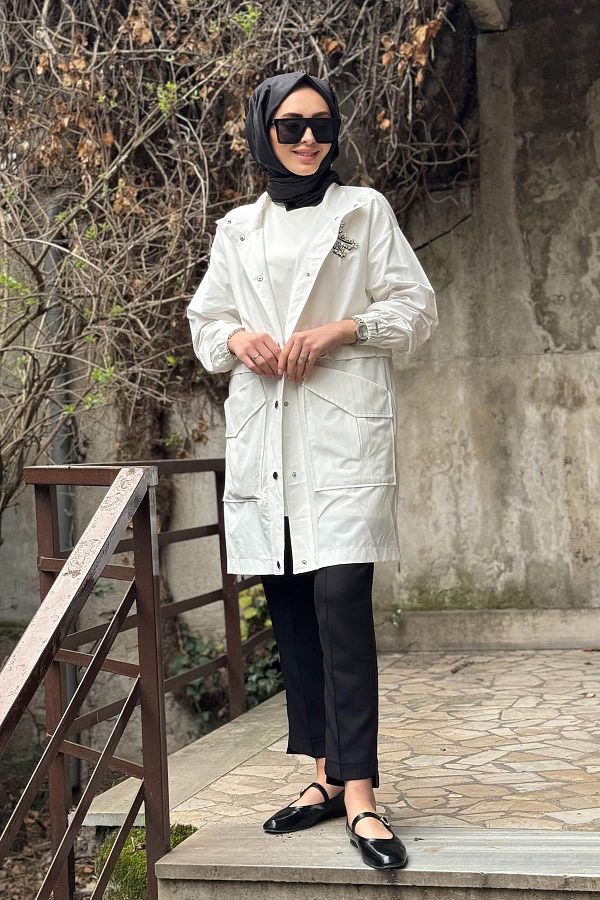 Moodbasic-Trench Mb25.69 Ecru 1