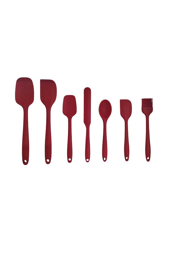 devigo-Silicone Serving Spatula Set 7 Piye Color Option Red 1