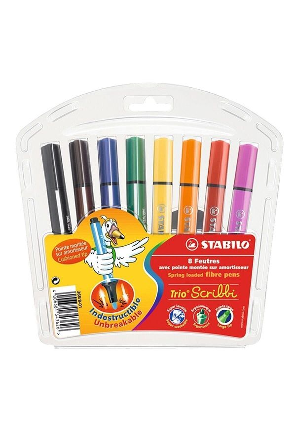 Stabilo-8 Colors Triyo Scribby Felt Tip Pen - 368/8-01 1