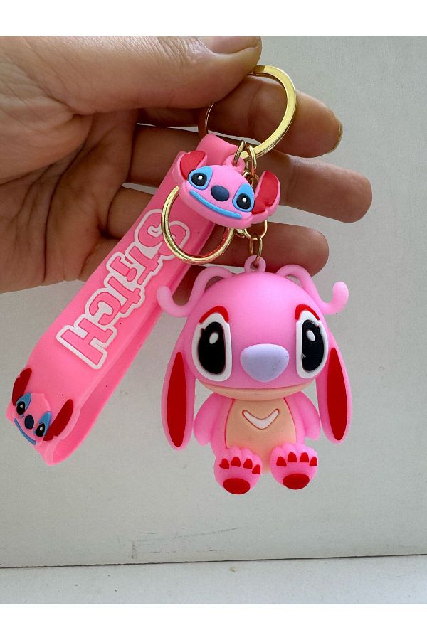 AresTokaAksesuar-3D Large Luxury Silicone Stitch Angel Keyring Bag Decoration 1