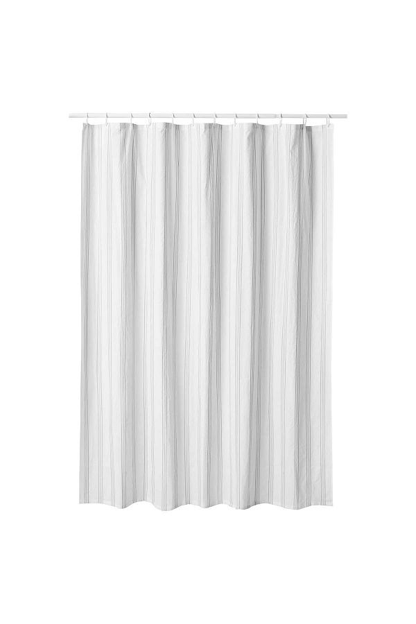 IKEA-SVARTSTARR Shower curtain, white/grey 1