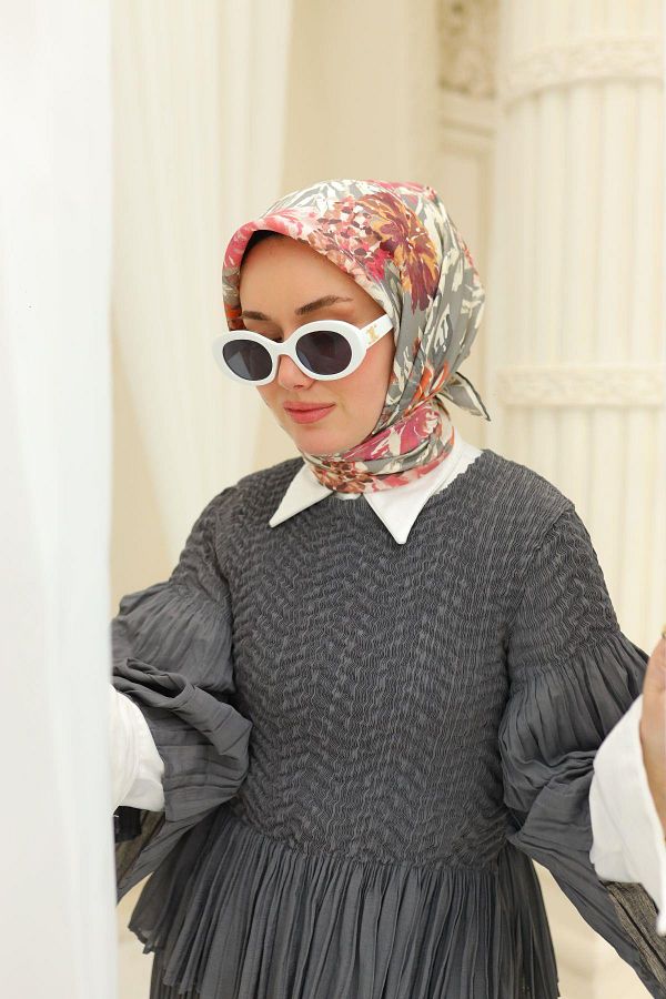 Silk Home-Eșarfă din mătase din twill 11457-07 1