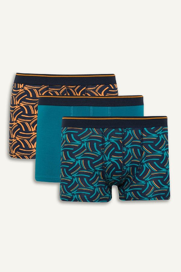 DeFacto-Regular Fit Printed 3-Piece Boxer B0495Ax25Sp 1