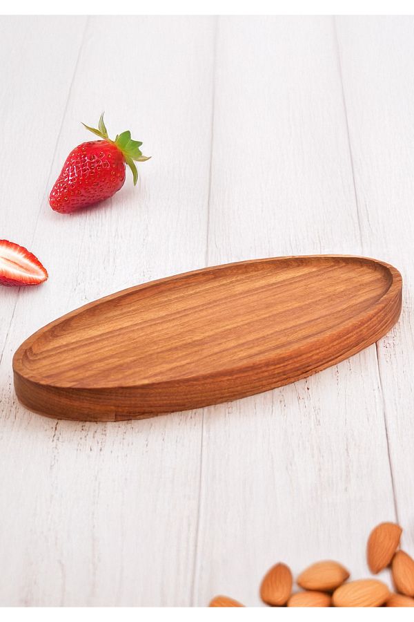 NESS HOME-Ayous Tree Boat Service and Presentation Plate - Presentation Tray 1
