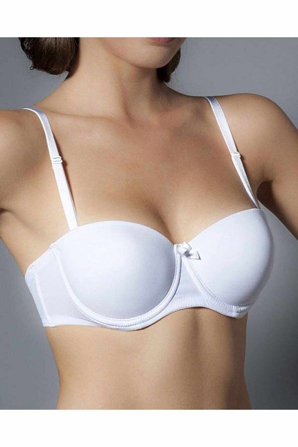 Kom-Sheena Strapless Bra White 1