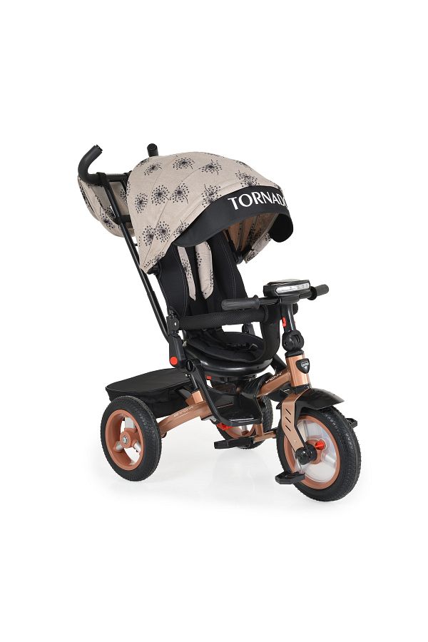 OEM-Tricicleta copii 3-6 Ani, Byox Tornado Bej, scaun reversibil,pozitie de somn, anvelope gonflabile 1