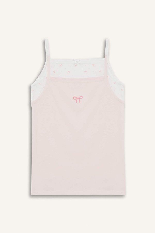 DeFacto-Girl's Patterned 2-Piece Undershirt E8139A825Sp 1