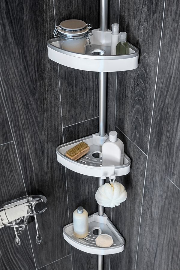 Prima Nova-Raft de colț de baie Venta alb - țevi din aluminiu inoxidabil 1