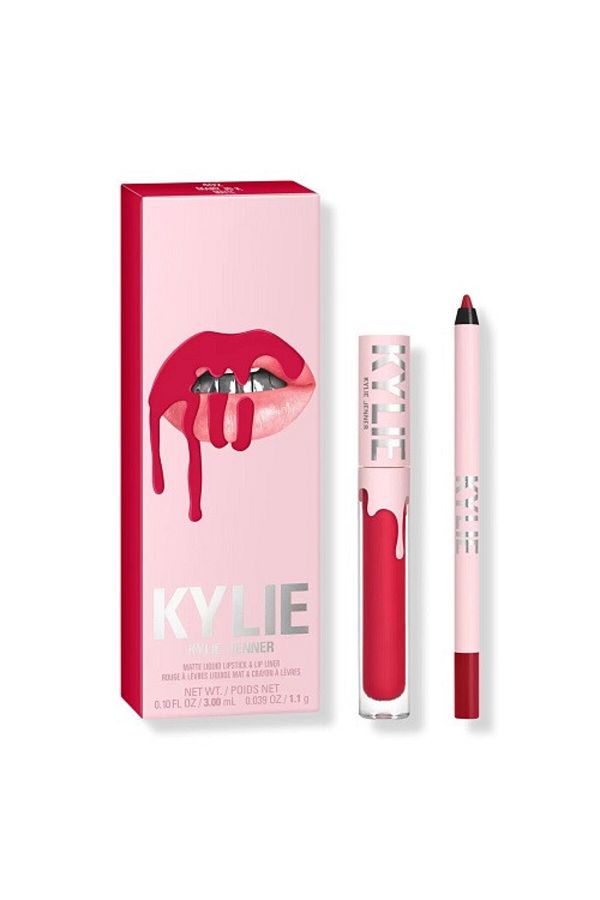 KYLİE-Set ruj de buze si creion, Kylie, Matte Lip Kit, 402 Mary Jo K 1