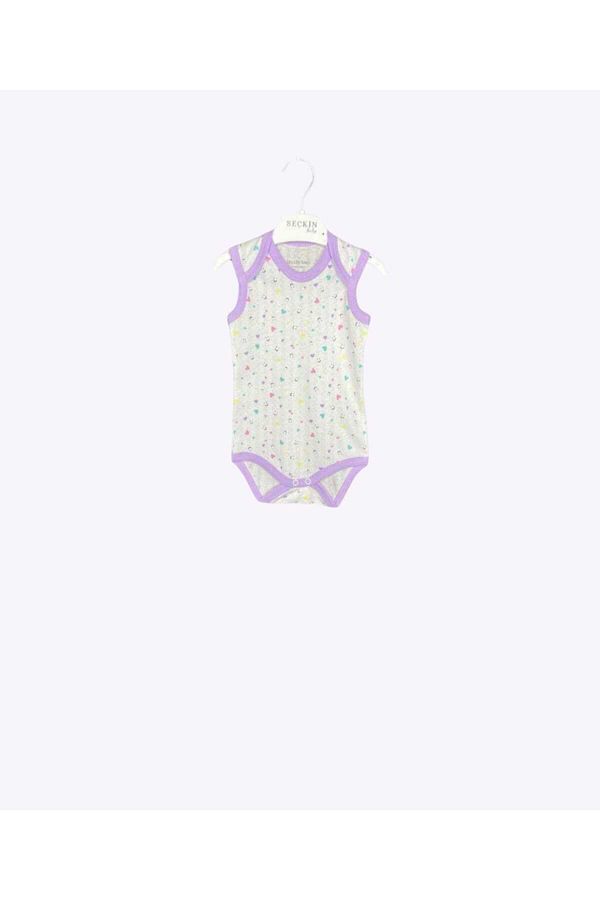 MRMSS KİDS-Cotton Eco Jacquard Belted Triangle Badi 1