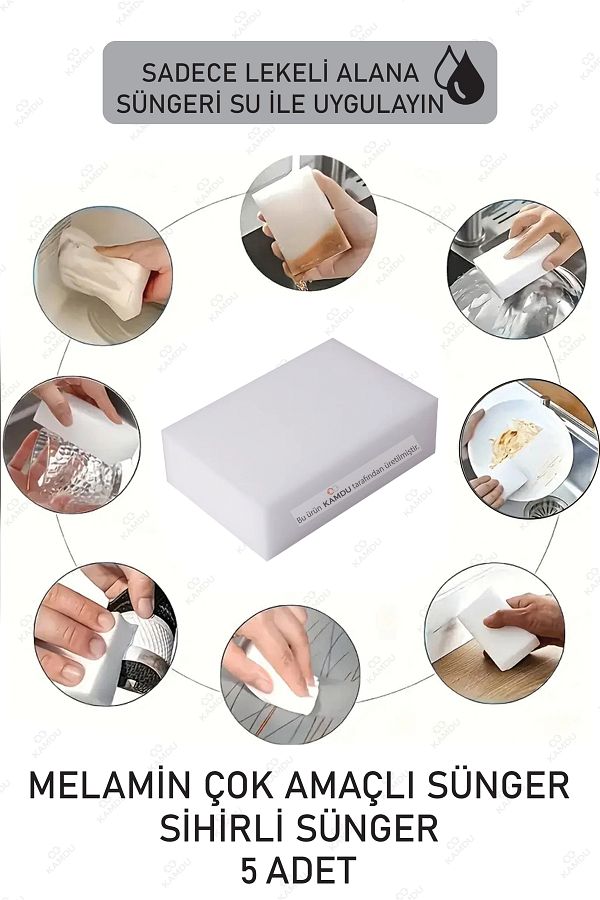 embays collection-5 Pieces of Melamine, Scratch Remover, Wall Cleaning, Eraser and Magic Sponge 1
