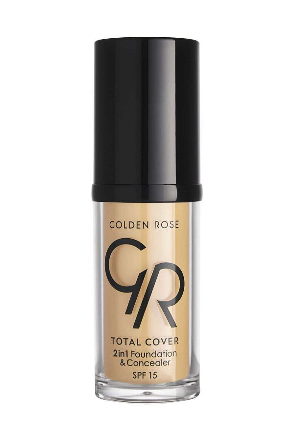 Golden Rose-كريم أساس توتال كوفر 2 في 1 03 كريم أساس وخافي عيوب اللوز 30 مل 1