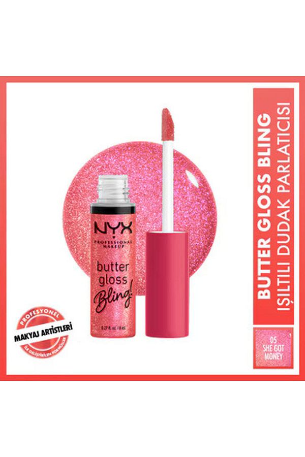 NYX-Butter Gloss Bling Shimmering Lip Gloss 05 She Got Money 1