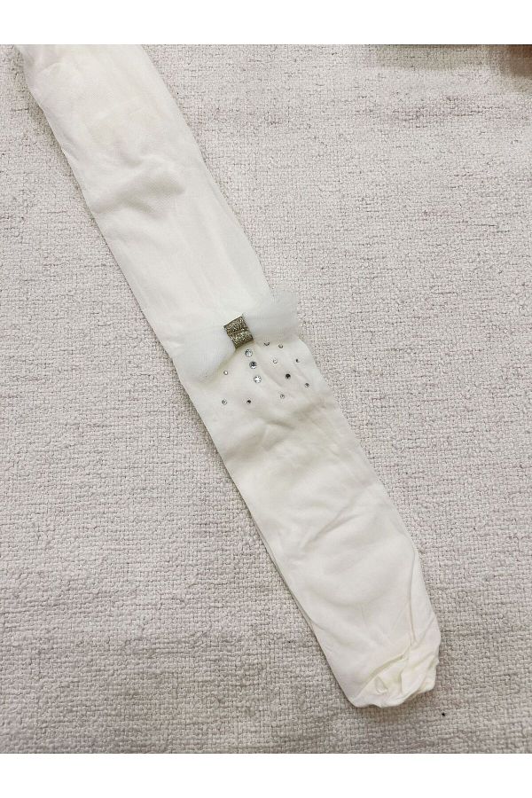 Katamino-Girls Pantyhose Thin with Bow on the Sides and Stone Accessories 50 Den 1