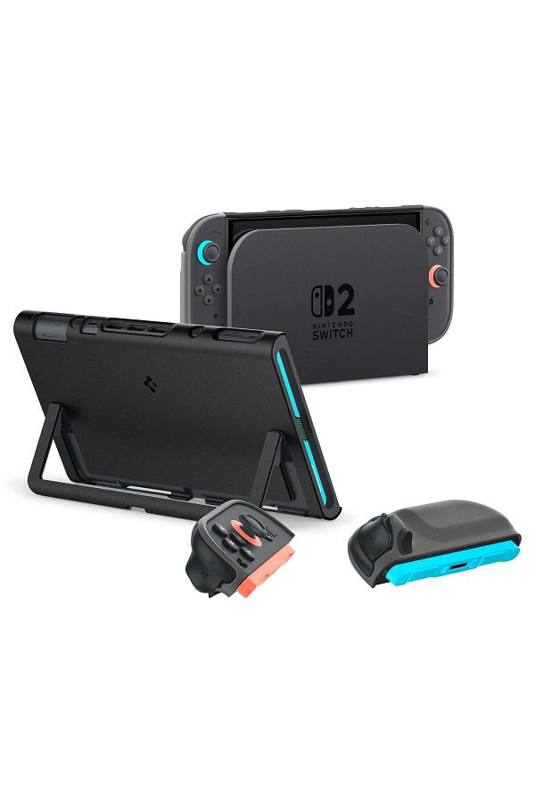Spigen-Nano Pop for Nintendo Switch 2 case (2025) Kickstand Compatible - Black Sesame 1