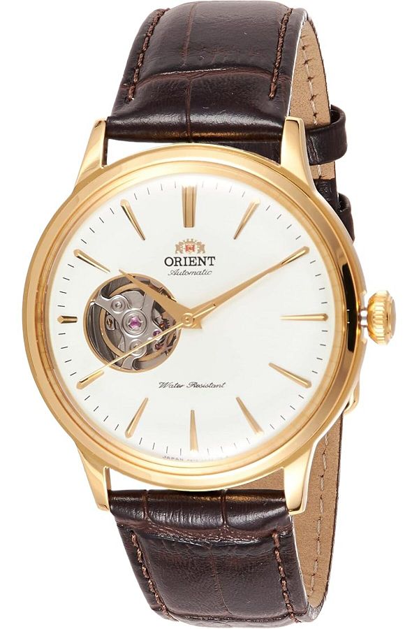 Generic-Orient Bambino Open Heart Automatic Golden Watch Ra Ag0003S00C 1