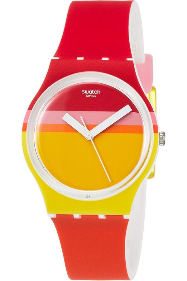 Generic-Swatch Mens Analogue Quartz Watch With Silicone Strap Gw198 2 Colour One Size Bracelet 1