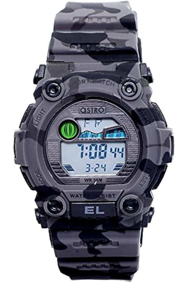 Generic-Astro Men Watch Digital Display And Plastic Strap A21901 Ppxb Gray Camouflage 1