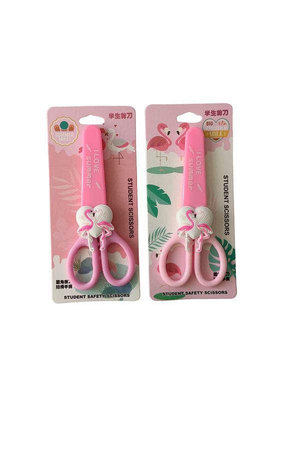 joyland-Flamingo Patterned Children's Scissors - Set of 2 1
