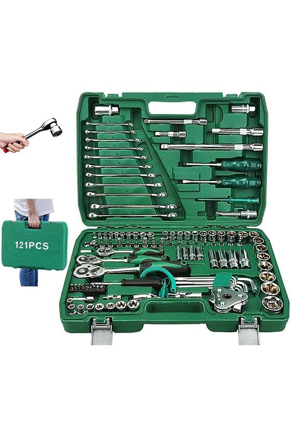 NIUXIANG-Mechanic Socket Tool Kit Set,121PCS Car Repair Tool Wrench Set Batch Head Ratchet Pawl Socket 1