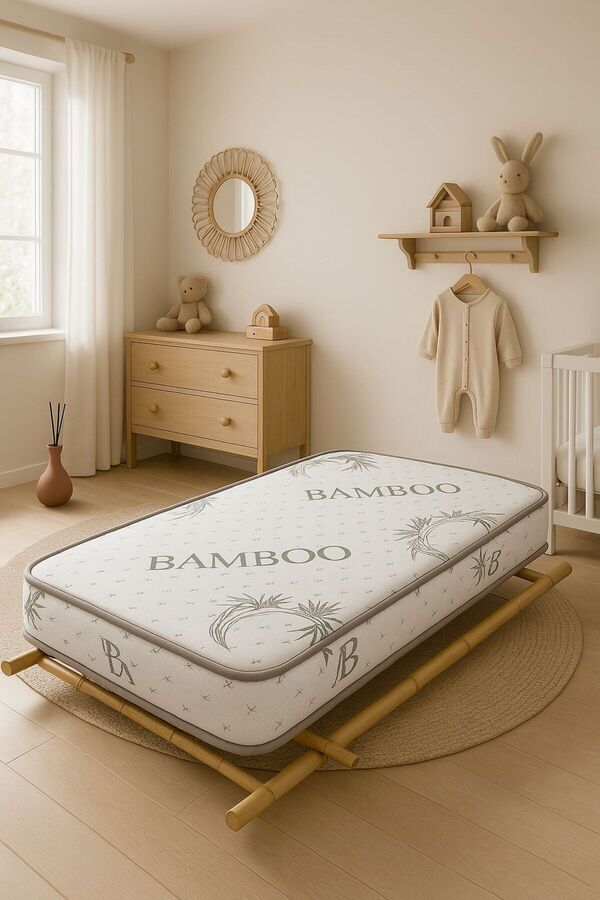 Heyner 15 Cm Bamboo Bebek Ve Çocuk Yatağı Park Yatak Anne Yanı Ve Bebek Yatakları (BAMBOO YASTIK HEDİYELİ)