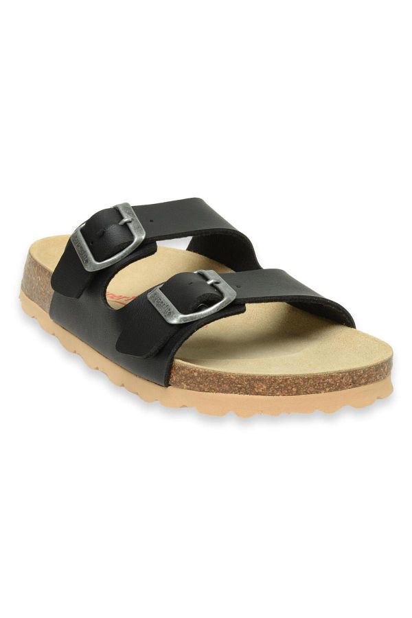Superfit-Black Leather Slippers 1
