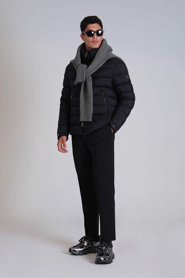 Lufian-Pantaloni chino pentru bărbați Antoni Sports negri slim fit 1