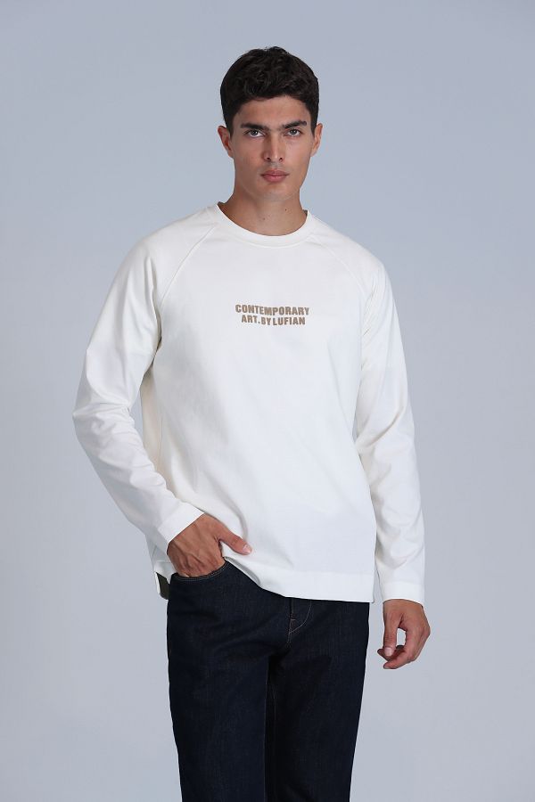 Lufian-Holly Men's Long Sleeve T-Shirt Off White 1