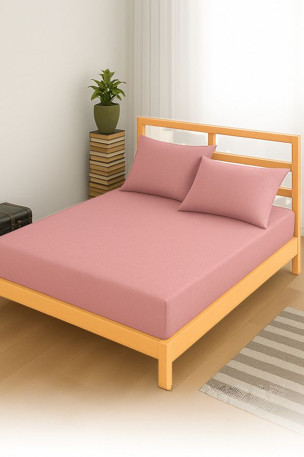 Formeya-Adelya Powder Elastic Sheet Set Single and Double - (WITH PILLOW CASE) 1