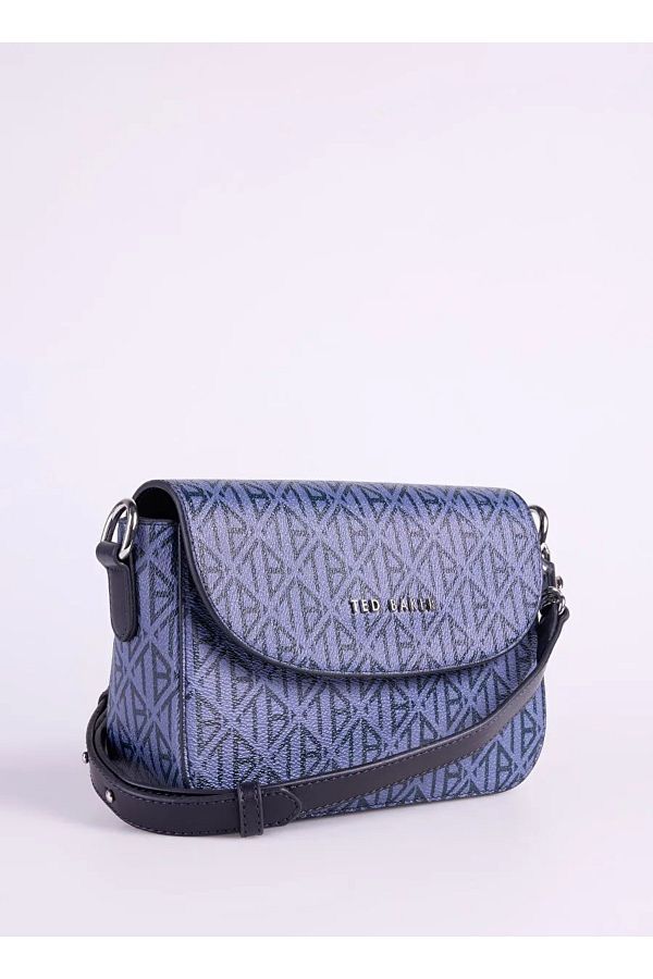 Ted Baker-Purple Oblique Monogram Flap Crossbody Bag 240413 -2 1