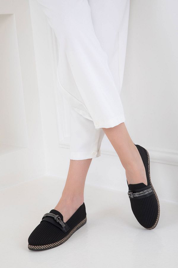 SOHO-Black Women's Loafer Shoes 20474 1