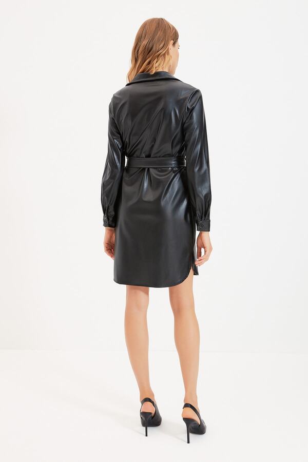 esprit kleid lederoptik