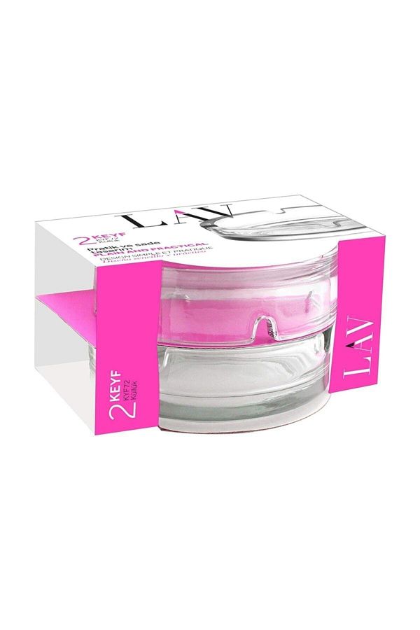 LAV-Glass Ashtray Plain 2 Pieces Kyf72 1