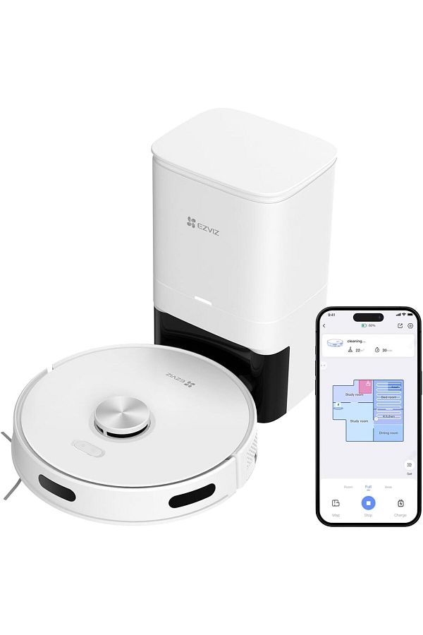 EZVIZ-ممسحة روبوت هوفر RE5 Plus، محطة تفريغ ذاتية سعة 4 لتر 1
