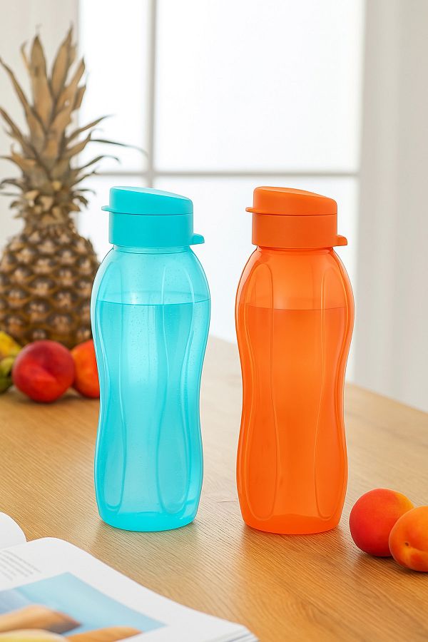 Poomy-750 ml Practical Sports Water Bottle with Lid - 2 Pieces 1
