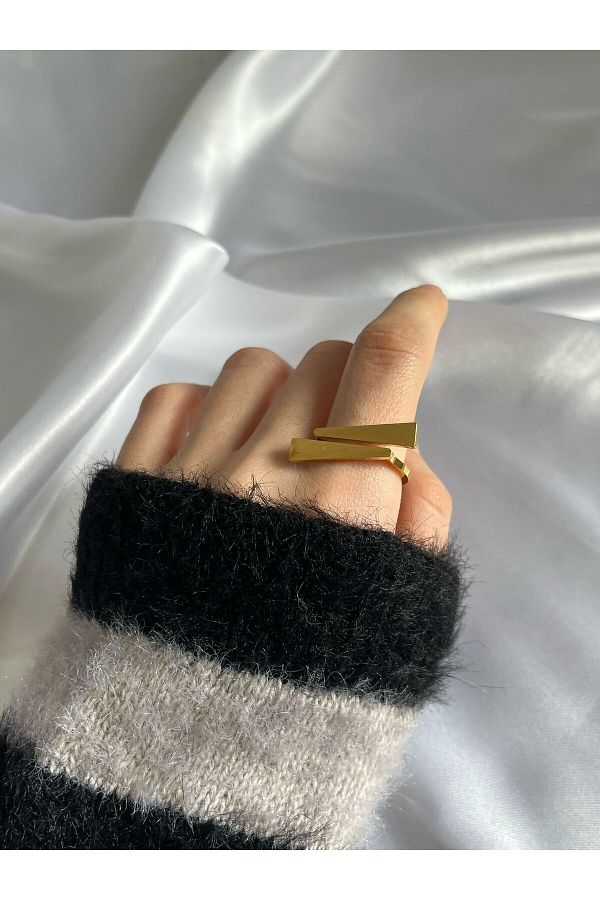 XUPING JEWELRY-Steel Triangle Adjust Asymmetrical Ring 1