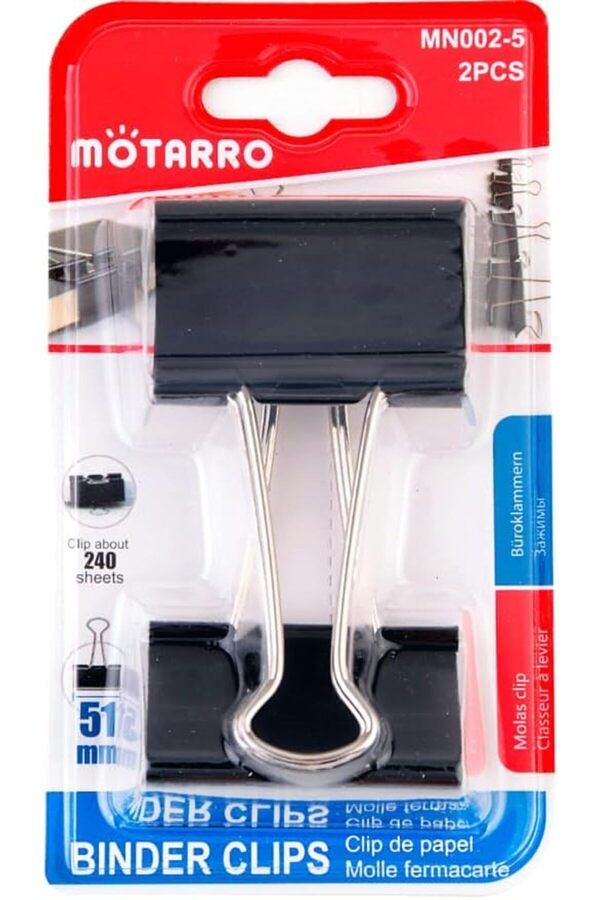 MOTARRO-MN002-5 Binder Clips Metal Paper Clips for Office, School, Home & Document Organization 1